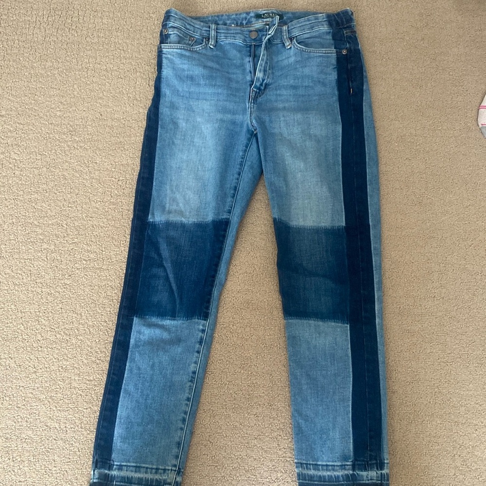 Ralph Lauren Two-Toned Distressed Size 8 Women’s Straight Fit Jeans